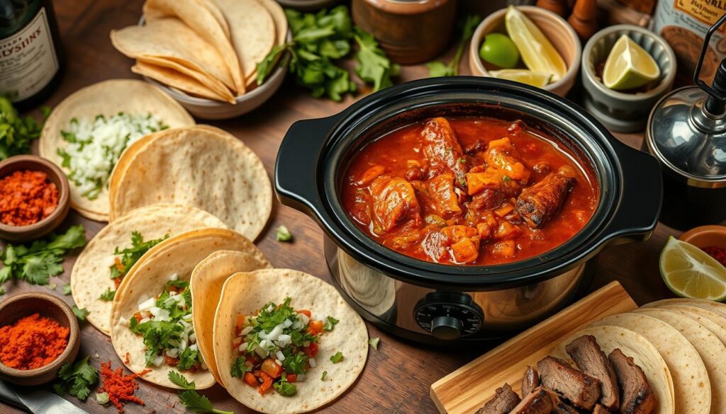 Slow Cooker Birria Tacos